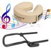 Master Music Crescent Round High Fidelity Sound Face Cradle Cushion with Face Cradle- Bluetooth Massage Pillow for Massage Table (Simplicity Face Cradle, Cream) view 1