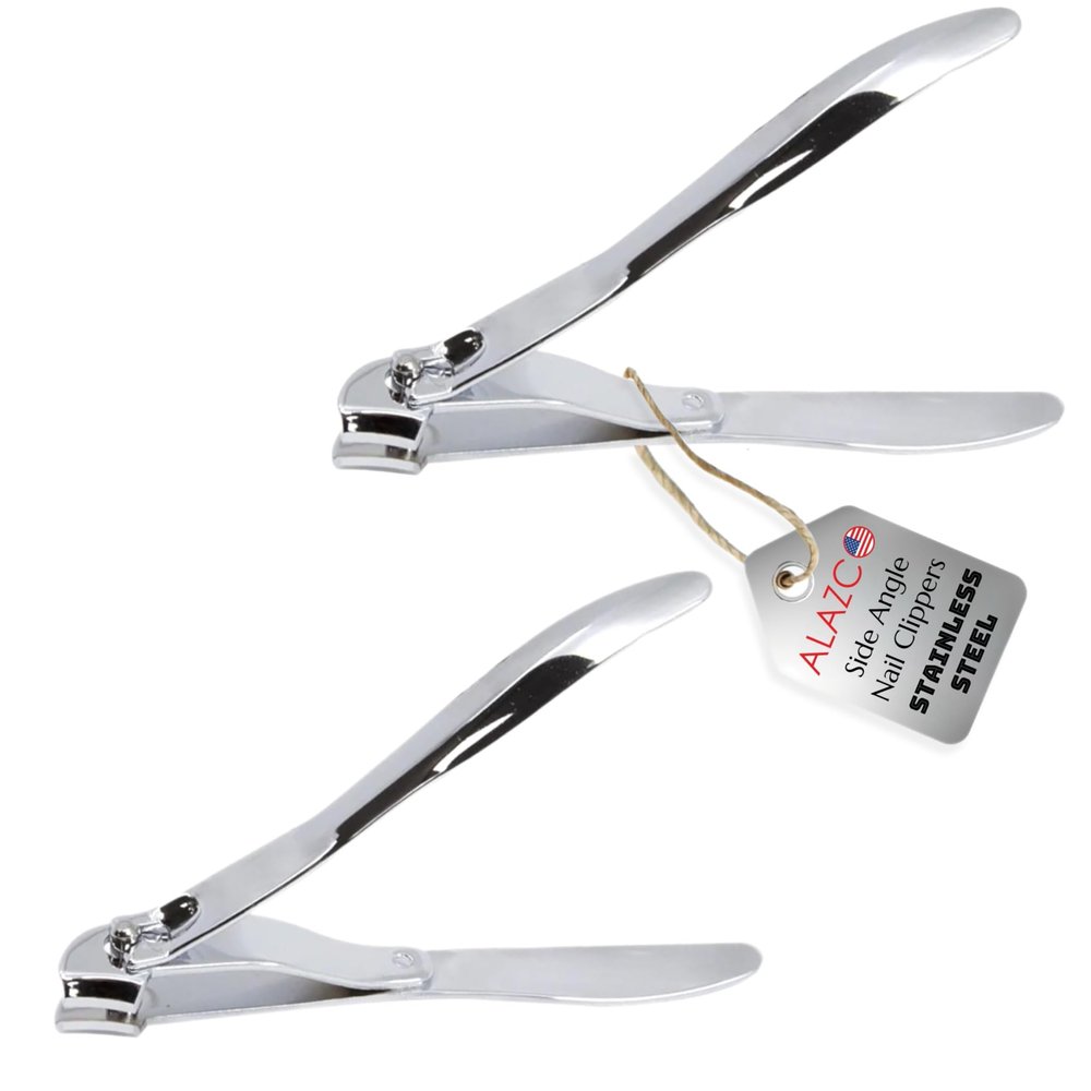 2 Side Angle Stainless Steel Fingernail or Toenail Side Nail Clipper Cutter