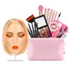 Glinexa5D Silicone Makeup Practice Face  Reusable Mannequin Head with Full Kit, Wigs & False Lashes for Daughters, Beginners, Kids & Beauty Students, Realistic Professional Skin Texture view 1