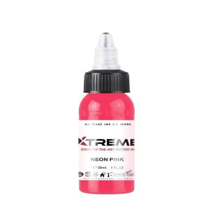 Xtreme Tattoo Ink, Versatile Medium Viscosity for Precision Tattooing, Rich Hue, Quick Healing, Acrylic-Free, Water Based, Highest Safety Standards - Ready-to-Use Tattoo Ink (Neon Pink, 1 oz)