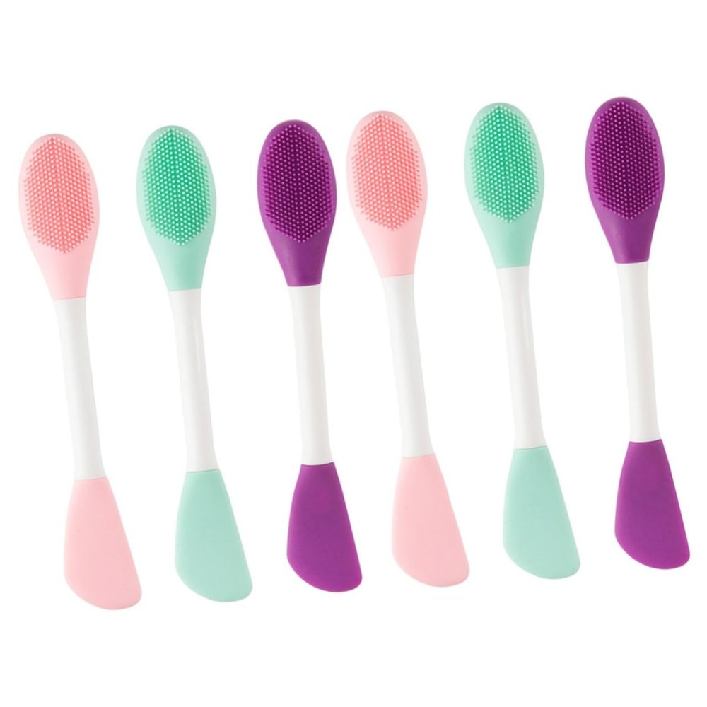 FOMIYES 6pcs Silicone Facial Cleansing Brush Cleaning Tool for Lightweight Portable and Skin-Friendly for Daily Use Mint Green