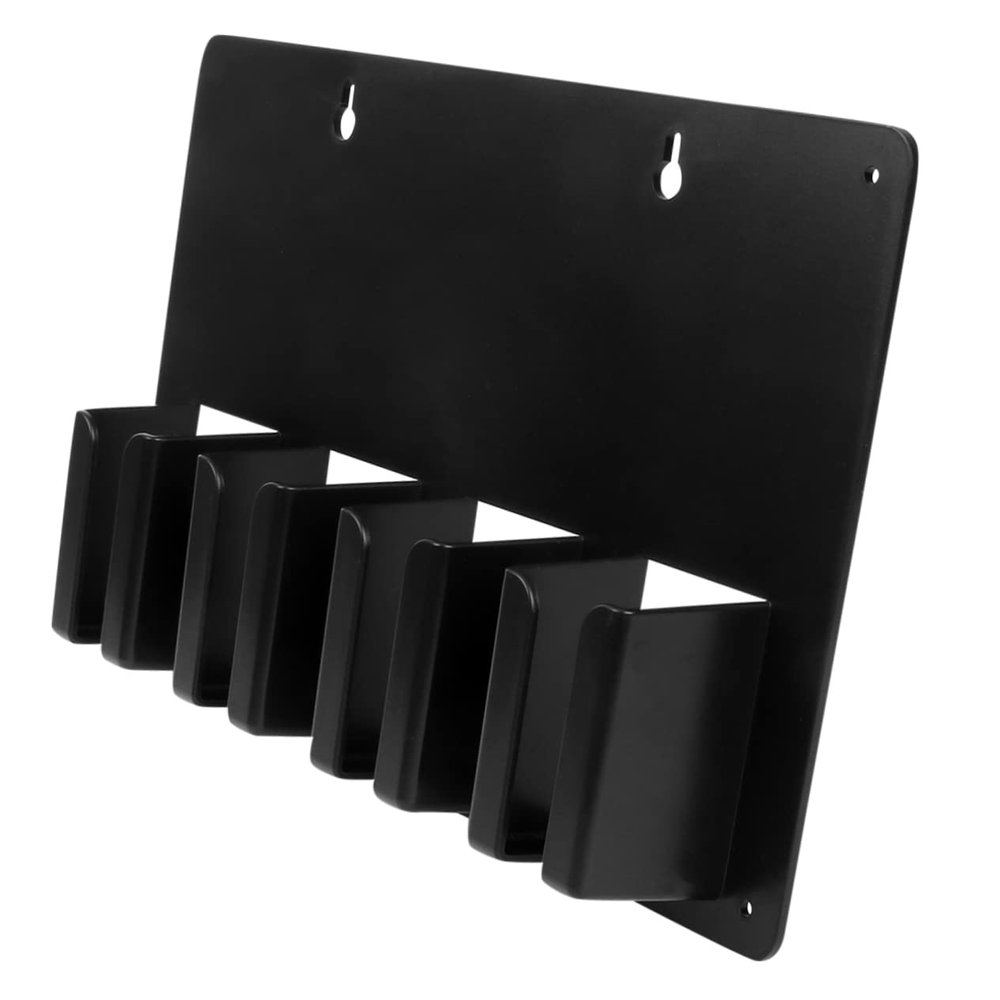 Beavorty Wall Mounted Hair Clipper Holder Versatile Storage Rack for Hairstylist Tools Organizes Combs Brushes Clippers for Home Professional Salons Black Random Style