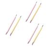 Beavorty 6pcs Dual-end Cuticle Pusher Nail Callus Remover Manicure Dead Skin Fork Nail Art Tools Home Use Random Color view 1