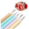 Beavorty 6pcs Dual-end Cuticle Pusher Nail Callus Remover Manicure Dead Skin Fork Nail Art Tools Home Use Random Color view 2