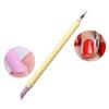 Beavorty 6pcs Dual-end Cuticle Pusher Nail Callus Remover Manicure Dead Skin Fork Nail Art Tools Home Use Random Color view 3