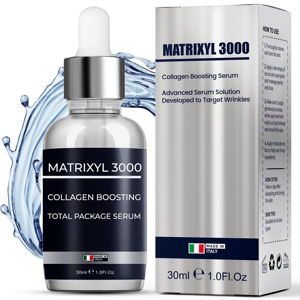 Matrixyl 3000 Total Package Serum with Hyaluronic Acid, Argireline Serum for Anti-Wrinkle, Collagen Boosting, Anti-Aging & face hydrating, Deep Wrinkle Repair & Firming for Fine - 30ml