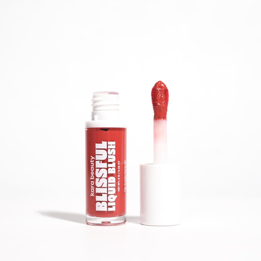 KARA BEAUTY Blissful Liquid Blush for Cheeks - Dewy Skin Tint Finish, Hydrating Formula with Pomegranate & Kakadu Plum Oils - Honey Bloom Travel Size Makeup