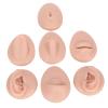 Cryfokt Silicone Piercing Practice Model, Soft Simulation Body Pierce Tool Kit, Flexible Body Part Display Set with Ear Eye Nose Mouth Tongue, 7PC Reused Parts for Novice Teach view 1