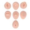 Cryfokt Silicone Piercing Practice Model, Soft Simulation Body Pierce Tool Kit, Flexible Body Part Display Set with Ear Eye Nose Mouth Tongue, 7PC Reused Parts for Novice Teach view 1