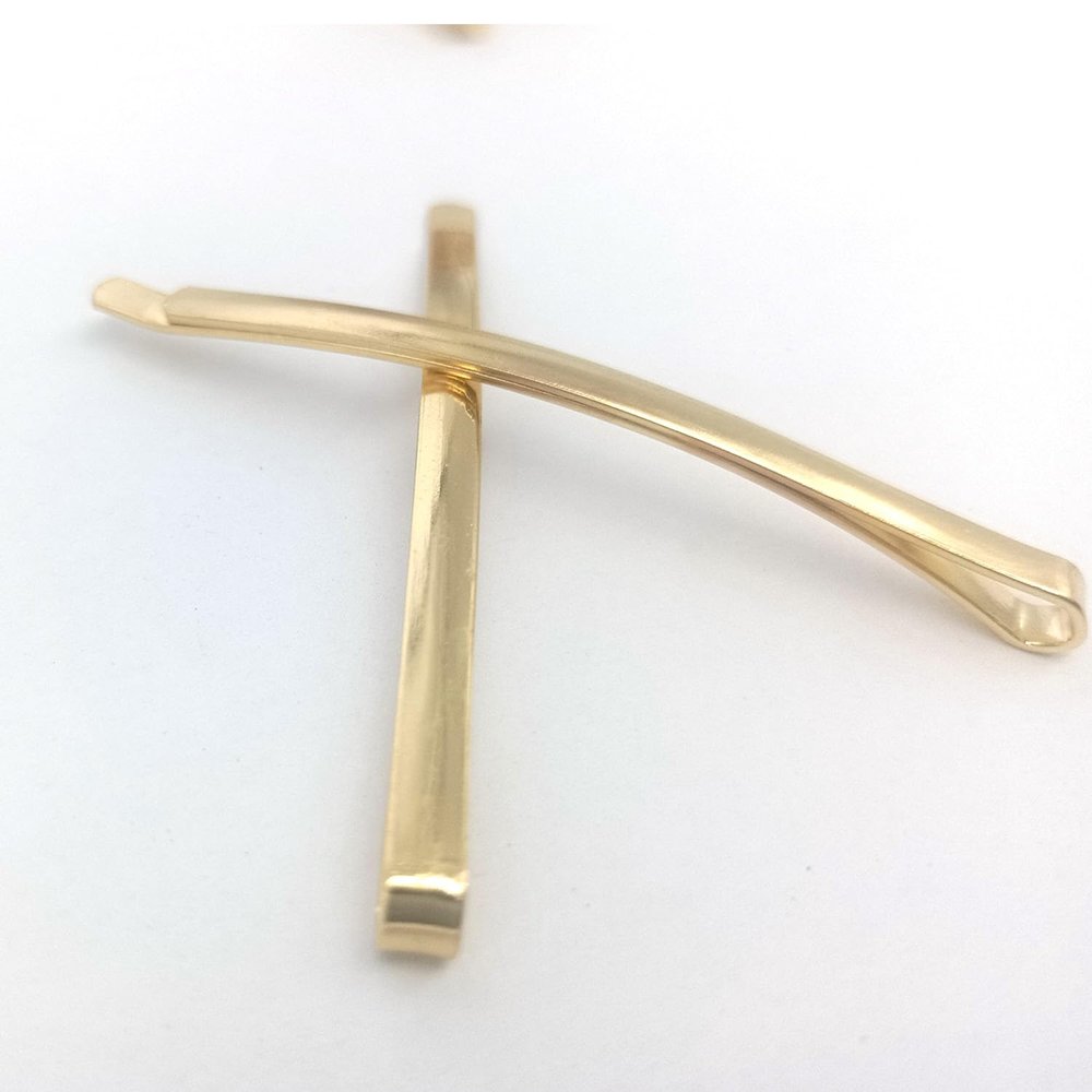 100Pcs Black Bobby Pins Black Barrette Hairstyle Tools Accessories (Gold thick)