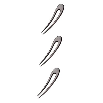 FOMIYES 3pcs Wooden Hair Stick U-shaped Hair Fork for Women Girls Bun Accessories