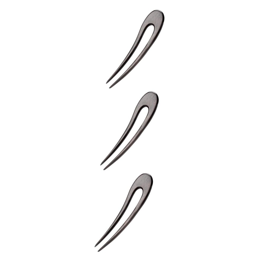 FOMIYES 3pcs Wooden Hair Stick U-shaped Hair Fork for Women Girls Bun Accessories