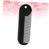 FOMIYES 2pcs Zinc Alloy Beard Comb Portable Styling Tool for Men for Neckline and Grooming and Rustproof Compact Design for Travel Black view 2