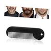 FOMIYES 2pcs Zinc Alloy Beard Comb Portable Styling Tool for Men for Neckline and Grooming and Rustproof Compact Design for Travel Black view 3
