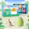 TranquilBliss Dino Egg Bath Bombs for Kids with Surprise Inside, 6 Packs Dinosaur Bath Toys Set for Boys,Girls, Bubble Fizzies, Educational Birthday & Christmas Gift Ideas view 2