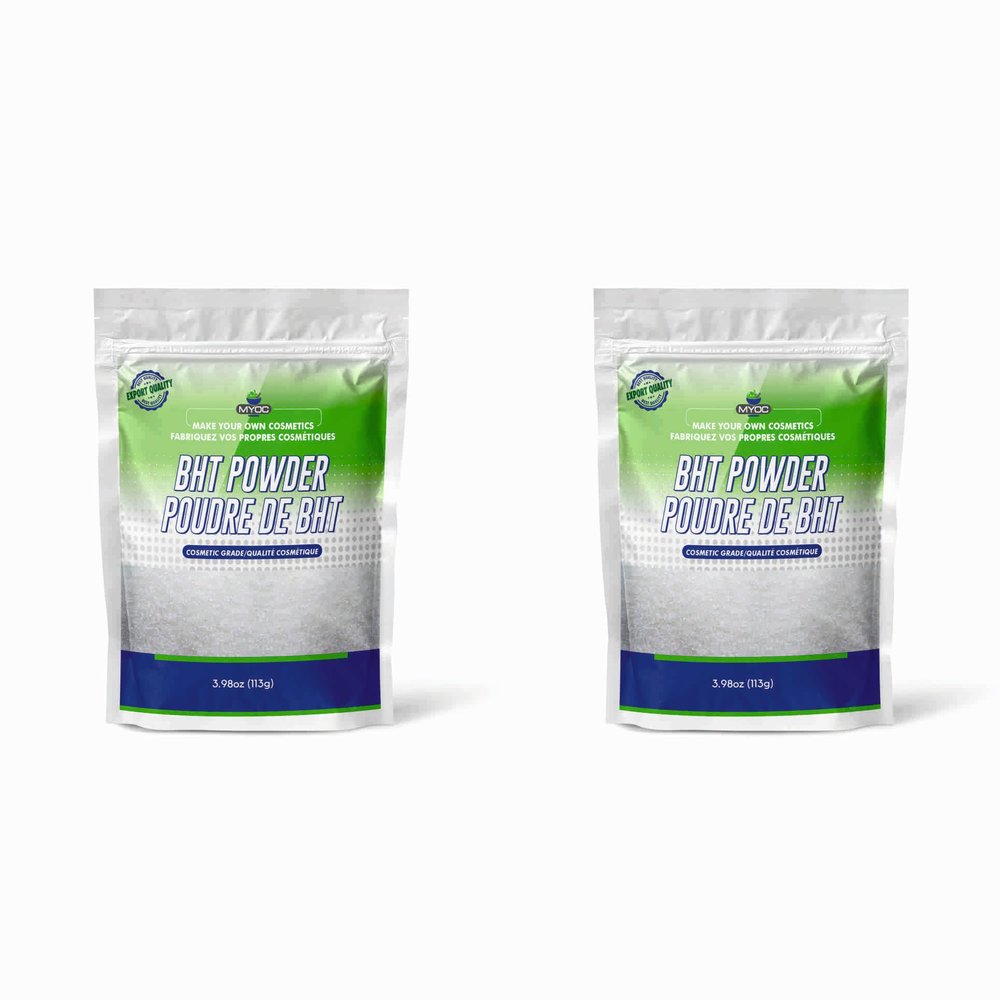 MYOC BHT Powder - 113 Gm (3.98 Oz), Butylated Hydroxytoluene, BHT Powder, Butylated Hydroxytoluene Powder, BHT for Cosmetics, Paraben Free- Pack of 2