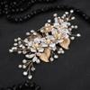 JWICOS Wedding Hair Clip Rhinestone Gold Bridal Hair Comb for Women Wedding Hair Accessories for Brides Bridal Hair Piece Headpiece for Women and Girls (Gold) view 4