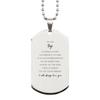 Inspirational Gigi Gifts for Gigi Silver Dog Tag, To My Gigi Courage Is Not The Absence Of Fear. Have Courage To Live Your Dreams, Engraved Gigi Present, Christmas Birthday Gigi Gifts for Men Women view 1