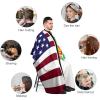 American and Peruvian Flag Adult Hair Salon Cape Hairdressing Gown Barbers Hair Cutting Cape Apron view 3