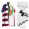 American and Peruvian Flag Adult Hair Salon Cape Hairdressing Gown Barbers Hair Cutting Cape Apron view 4