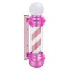 BarberPub Barber Pole with LED Light for Hairdressing,Salon Spa Stripes Rotating lamp,Wall Mount Barber Outside Pole,Classic Style Hair Salon Barbershop Open Sign L018 (Pink&White) view 1