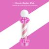 BarberPub Barber Pole with LED Light for Hairdressing,Salon Spa Stripes Rotating lamp,Wall Mount Barber Outside Pole,Classic Style Hair Salon Barbershop Open Sign L018 (Pink&White) view 2