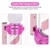 BarberPub Barber Pole with LED Light for Hairdressing,Salon Spa Stripes Rotating lamp,Wall Mount Barber Outside Pole,Classic Style Hair Salon Barbershop Open Sign L018 (Pink&White) view 4