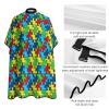 Autism Awareness Puzzle Kids Barber Cape Cute Hair Cutting Cover Hairdressing Salon Apron Gown for Girls Boys view 4