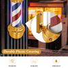 BarberPub Barber Pole with LED Light for Hairdressing,Salon Spa Stripes Rotating lamp,Wall Mount Barber Outside Pole,Classic Style Hair Salon Barbershop Open Sign L018 (Golden&White&Red&Blue) view 3