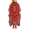 Red Bandana Pattern Kids Barber Cape Cute Hair Cutting Cover Hairdressing Salon Apron Gown for Girls Boys view 1