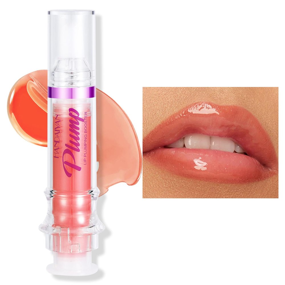 Erinde Lip Plumper Gloss, Natural Spicy Lip Plumping Booster Lip Plumping Oil, Ultra-Hydrating & Nourishing Plump Lip Plumper, Glossy Finish Fuller Lip Gloss for Women Girls, 06#