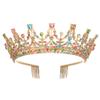 Crystal Bridal Tiara Crown Prom Rhinestone Diadem Wedding Costume hairband Headpieces H193 RoseGoldWhite view 2