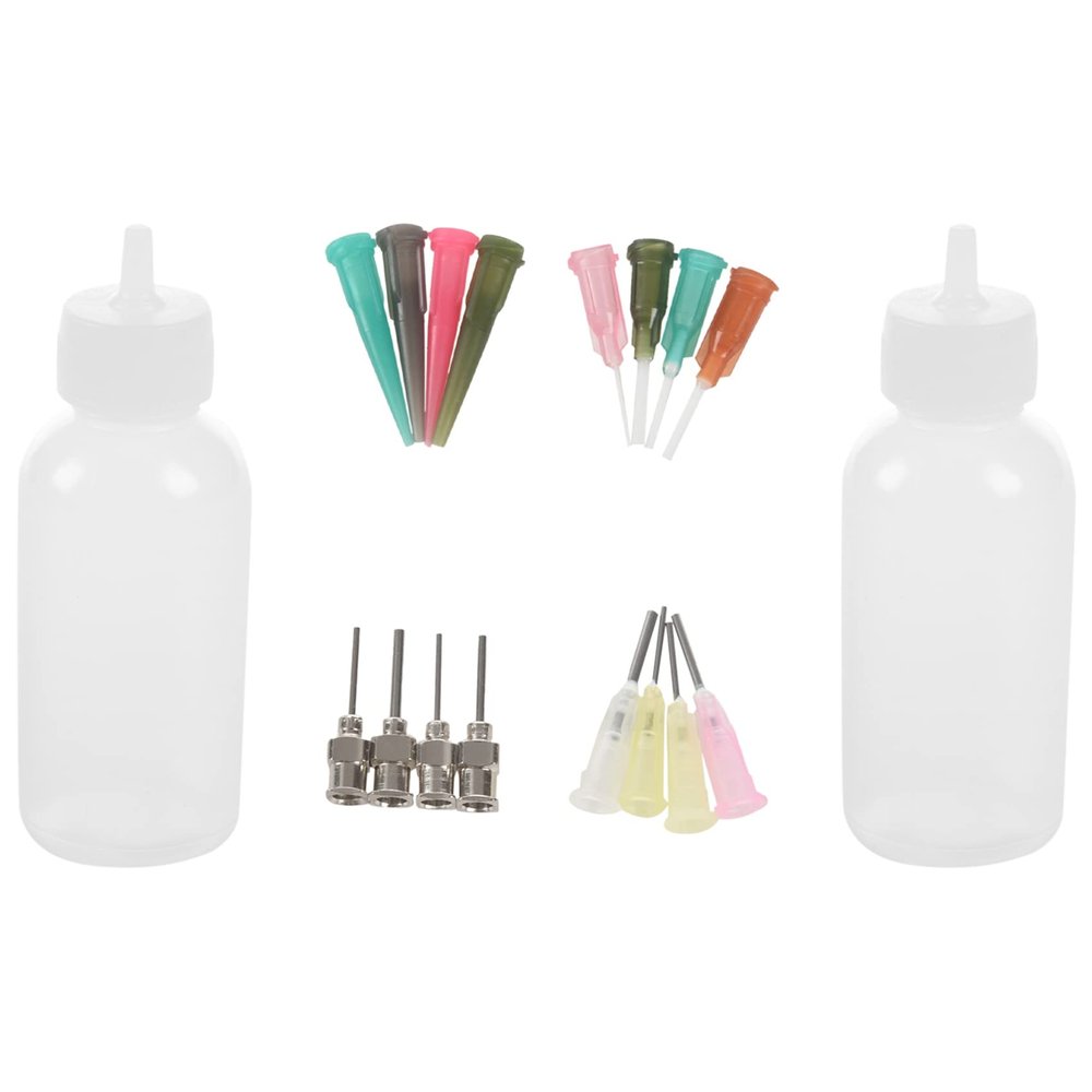 TAMOSH 16pc/Set Henna Kit Applicator Nozzles Bottles Paste Body Art Drawing Tool