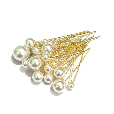 32 Pcs Pearl Hair Pins Bridal Wedding U Shape Hair Accessories Bobby Clips for Brides and Bridesmaids Hair Style