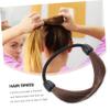 PLAFOPE 6pcs Brown Ponytail Hair Extensions - Elastic Rubber Band with Braided Fake Hair, Twine Braids, and Plastic Rings for Christmas Hairstyles view 3