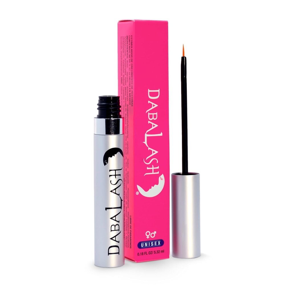 DABALASH Professional Eyelash & Eyebrow Growth Serum with Castor Oil  Promotes the Appearance of Naturally Longer, Fuller, Thicker & Stronger Lash + Brow Hair  0.18 oz