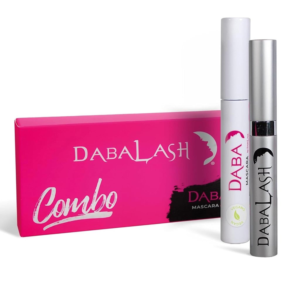 DABALASH Vegan Combo Professional Eyelash & Brow Growth Serum + Gentle Vegan Mascara Promotes the Appearance of Naturally Longer, Fuller & Thicker Lashes + Brows 0.18 oz & 0.3 oz