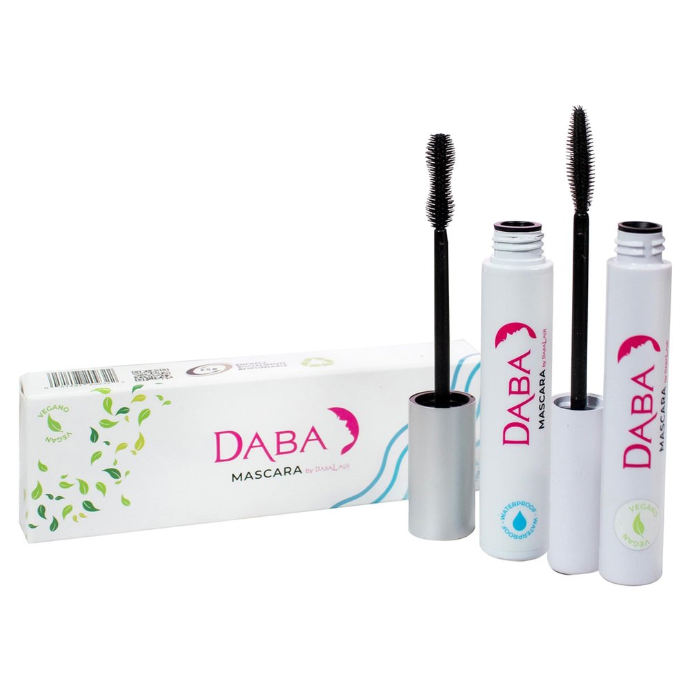 DABALASH Daba Duo  Waterproof Mascara & Gentle Vegan Mascara in Very Black  Promotes Longer, More Voluminous & Defined Lashes  Paraben & Cruelty-Free  0.45 oz & 0.3 oz