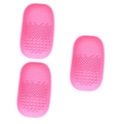 FOMIYES 3pcs Makeup Brush Cleaning Pad Scrubber Dish for Washing Compact Design for Convenient Storage Random Essential Tool for Makeup Enthusiasts
