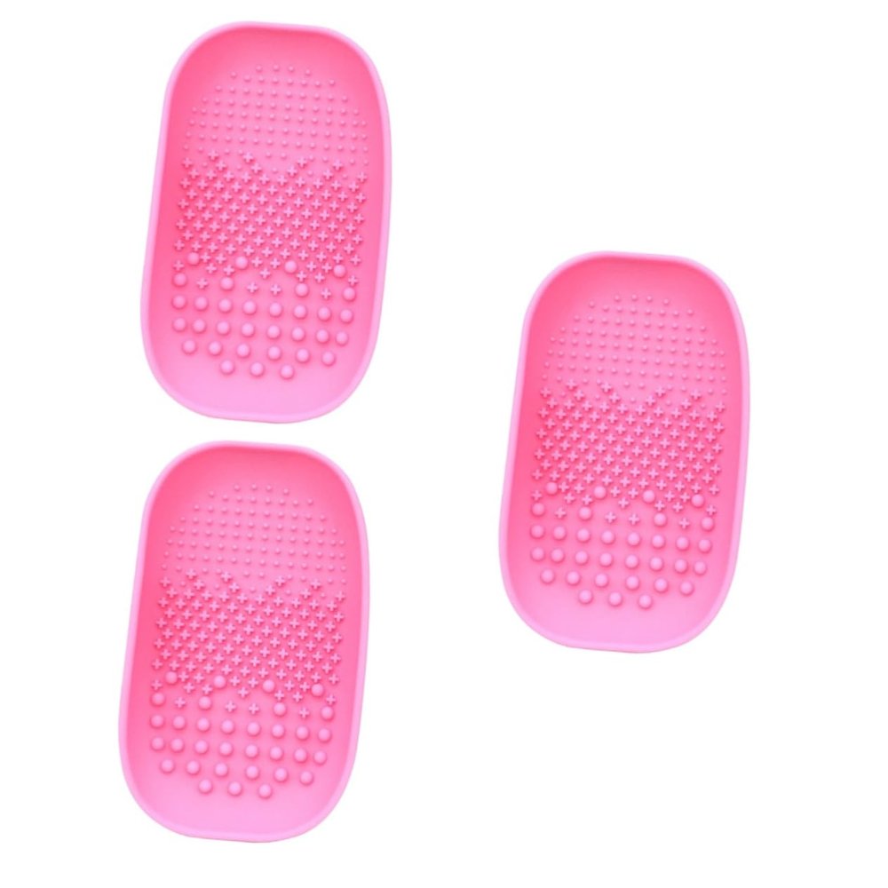 FOMIYES 3pcs Makeup Brush Cleaning Pad Scrubber Dish for Washing Compact Design for Convenient Storage Random Essential Tool for Makeup Enthusiasts