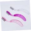 Beavorty Curved Eyebrow Comb Folding Design Plastic Handle Metal Teeth Versatile Eyelash Tool for Easy Separation Grooming for Travel Everyday Use Random Color view 2