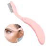 Beavorty Curved Eyebrow Comb Folding Design Plastic Handle Metal Teeth Versatile Eyelash Tool for Easy Separation Grooming for Travel Everyday Use Random Color view 4
