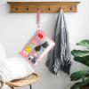 Morcheiong Chenille Letter Bag Cute Cosmetic Bag Clear Zipper Stuff Pouch Portable Multi-purpose PVC and Nylon Makeup Bag with Handle for Travel School Gym BeachPink Snacks view 3