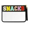 Morcheiong Chenille Letter Bag Cute Cosmetic Bag Clear Zipper Stuff Pouch Portable Multi-purpose PVC and Nylon Makeup Bag with Handle for Travel School Gym BeachBlacks Snacks view 1
