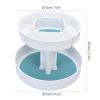 360 Degree Rotating Makeup Box, Double Layer Antiskid Plastic Circular Turntable Rotating Seasoning Rack view 2