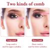 3 Pcs Silicone Lash Definer with Dust Lid Eyelash Comb Mascara Separator Brow Grooming Brush (Pink) view 2