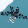 AKOAK 1 Pack Rhinestone Bridal Hair Comb, Black Teardrop Head Rhinestone Hair Comb, Bridal Crystal Side Comb Vintage Bridal Bridesmaid Headwear for Women and Girls view 3