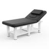 Black Wide Stationary Massage Table with Backrest for Treatment Table Physical Therapy Table Spa Facial Bed, Metal Frame PU Leather 31.5'' Wide 75'' Long Heavy Duty Professional Stationary Massage Bed view 1