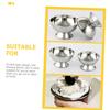 FOMIYES 2pcs Stainless Steel Shaving Bowl for Men High-capacity Cup Reusable Shaving Mug for Father Day and Grooming Essentials view 3