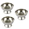 FOMIYES 3pcs Stainless Steel Shaving Bowl for Men Portable Footed Shaving Mug Ample Capacity for Home and Travel Use view 1